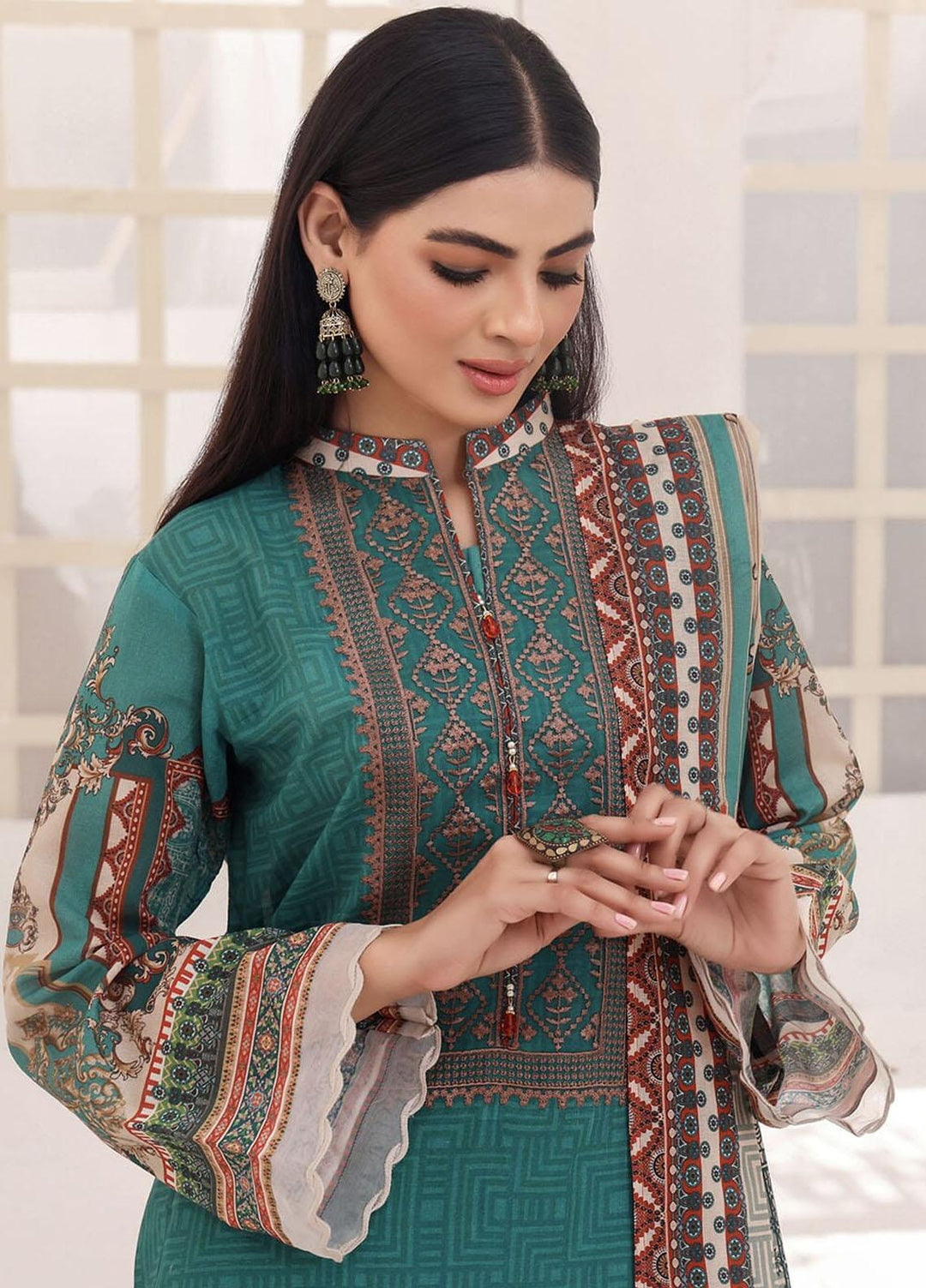 Faha By Khas Embroidered Lawn Suits Unstitched 3 Piece KHS23F KL-1800 - Summer Collection