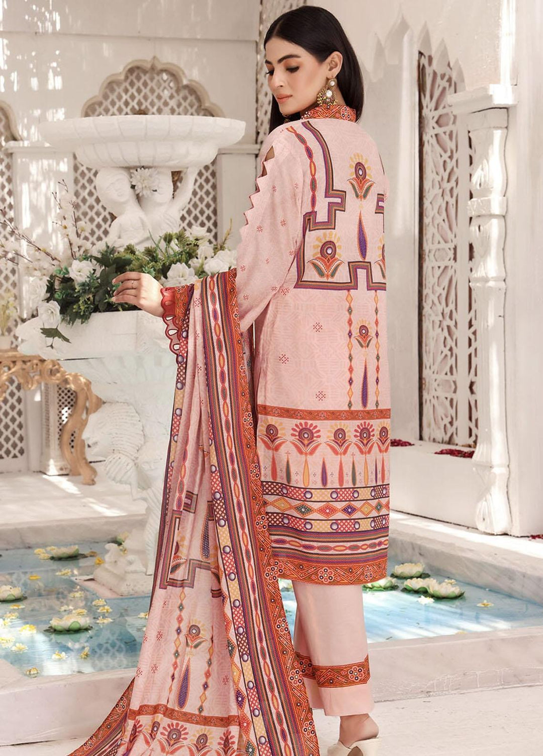 Faha By Khas Printed Lawn Suits Unstitched 3 Piece KHS23F KLA-1801 - Summer Collection