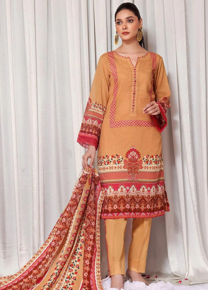 Faha By Khas Printed Lawn Suits Unstitched 3 Piece KHS23F KLA-1802 - Summer Collection