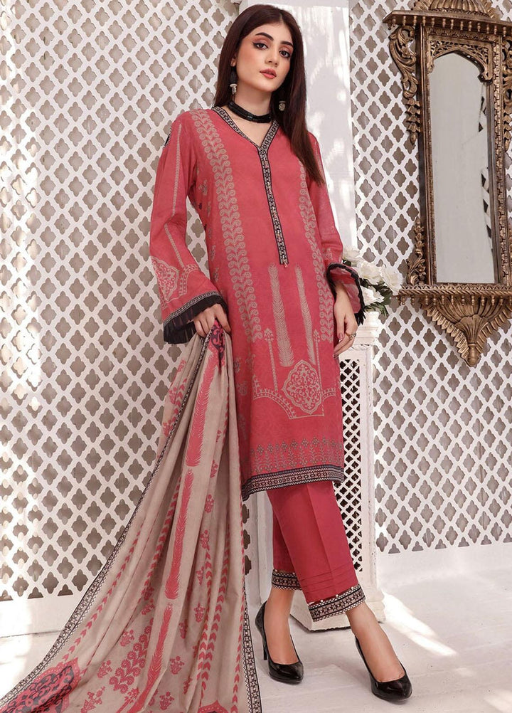 Faha By Khas Printed Lawn Suits Unstitched 3 Piece KHS23F KLA-1803 - Summer Collection