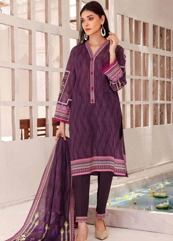 Faha By Khas Printed Lawn Suits Unstitched 3 Piece KHS23F KLA-1804 - Summer Collection