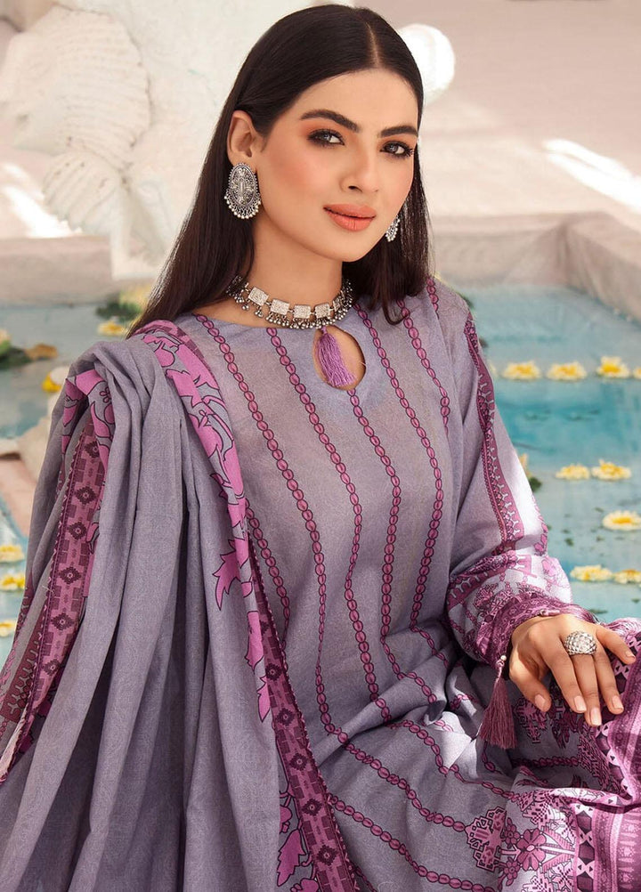 Faha By Khas Printed Lawn Suits Unstitched 3 Piece KHS23F KLA-1805 - Summer Collection