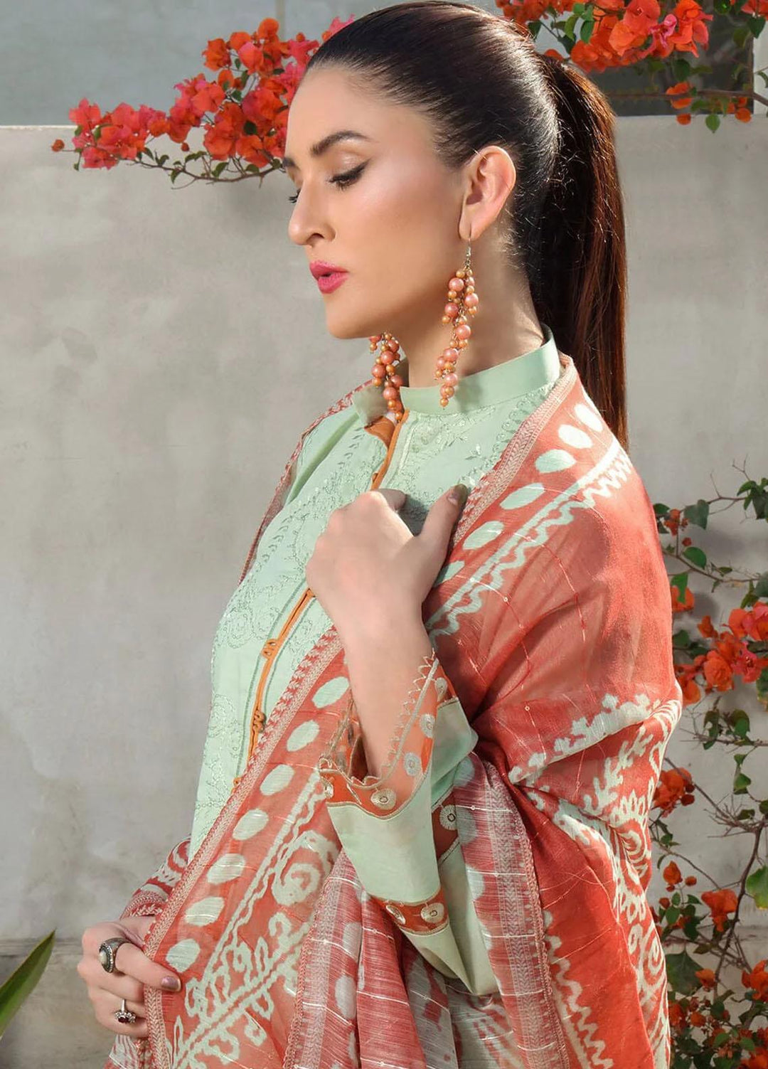 Faha By Khas Embroidered Lawn Suits Unstitched 3 Piece KHS23F KOE-1776 - Summer Collection