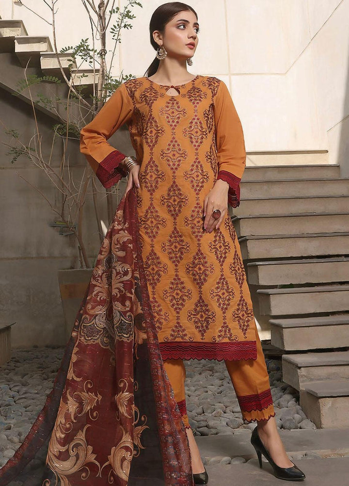 Faha By Khas Embroidered Lawn Suits Unstitched 3 Piece KHS23F KOE-1777 - Summer Collection