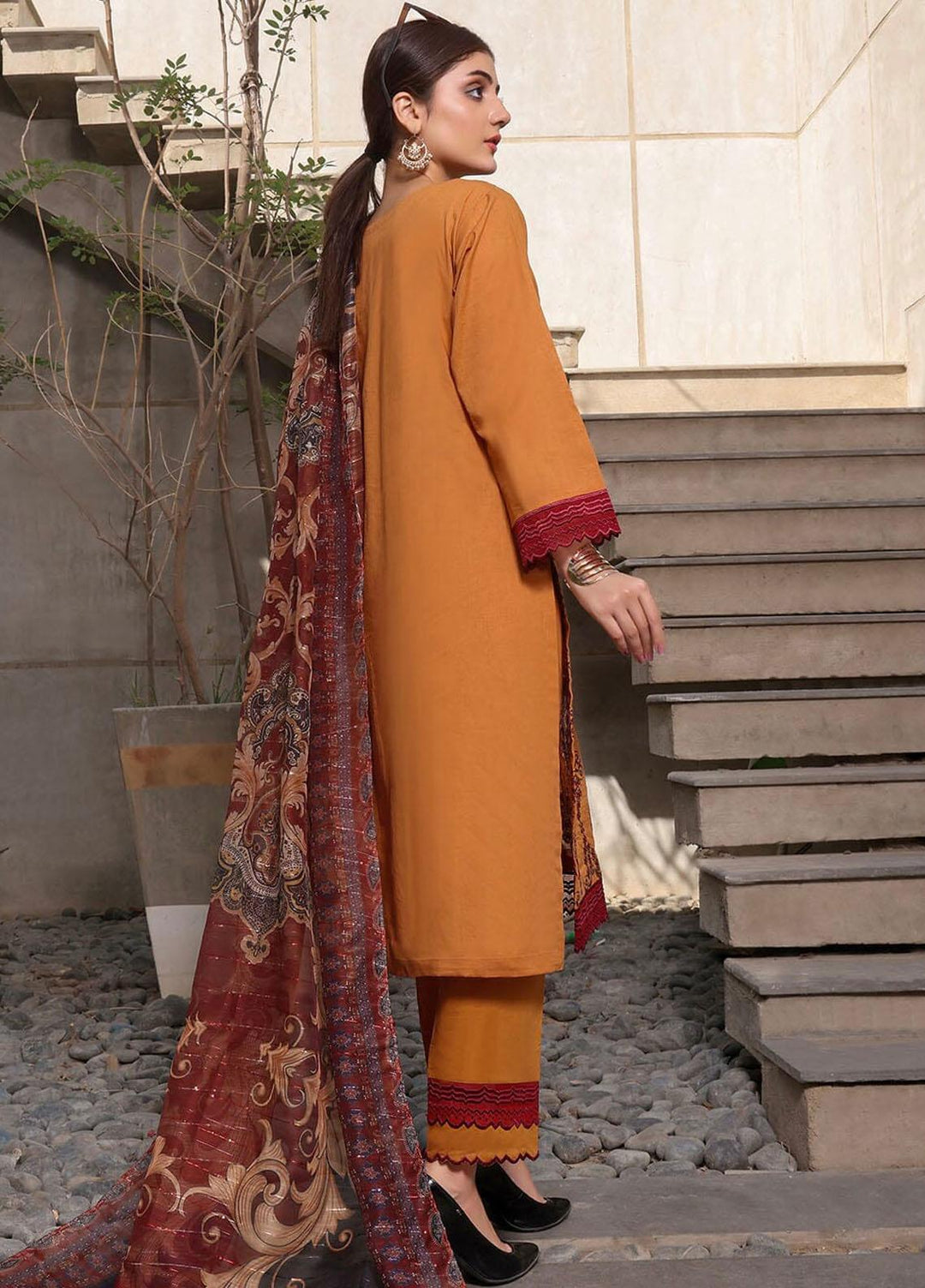Faha By Khas Embroidered Lawn Suits Unstitched 3 Piece KHS23F KOE-1777 - Summer Collection