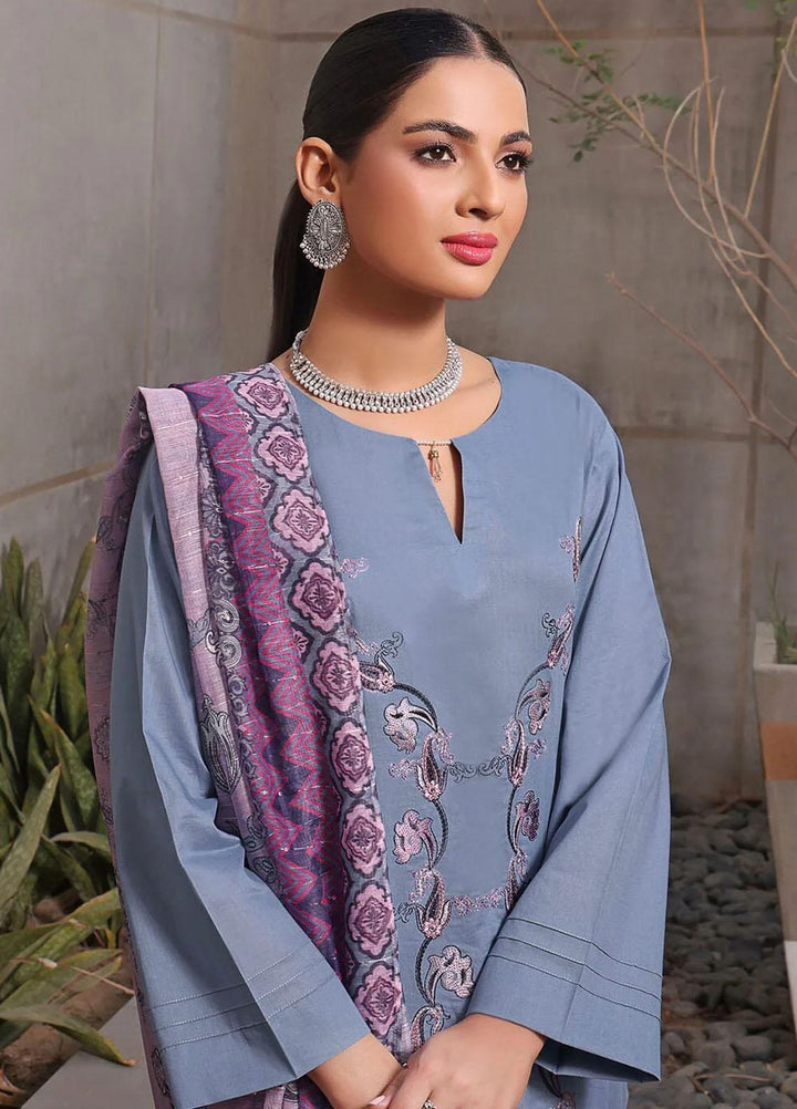 Faha By Khas Embroidered Lawn Suits Unstitched 3 Piece KHS23F KOE-1778 - Summer Collection