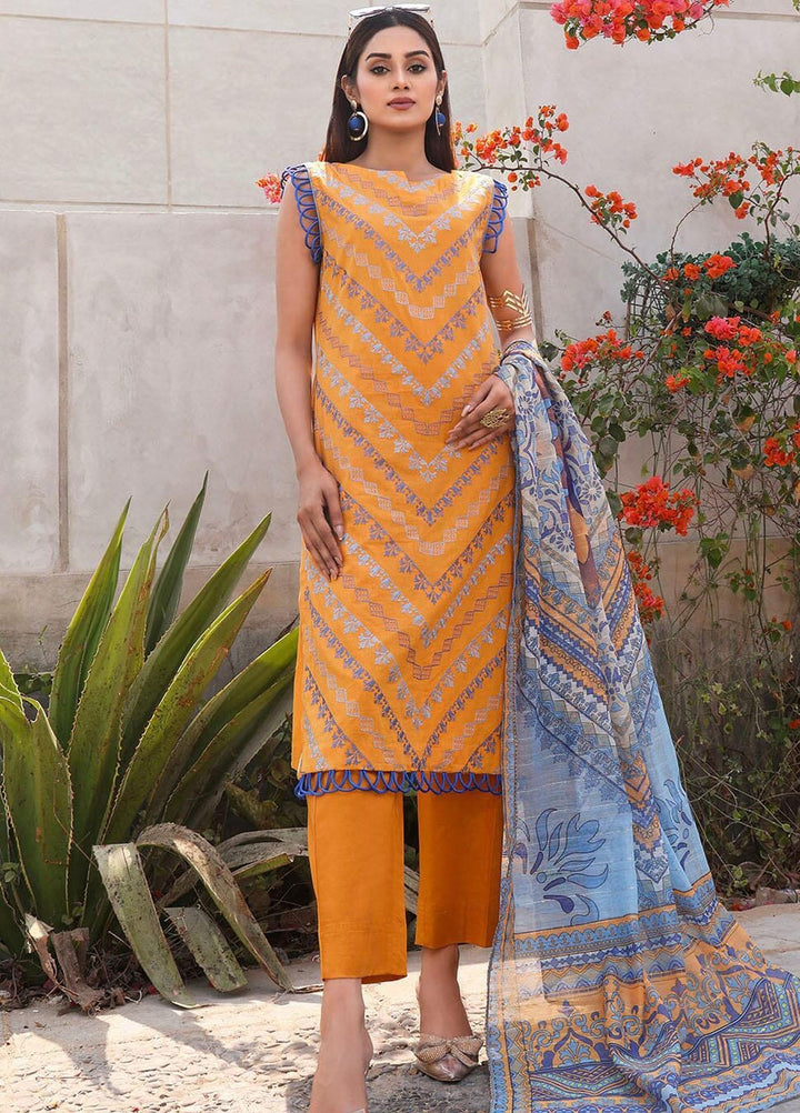 Faha By Khas Embroidered Lawn Suits Unstitched 3 Piece KHS23F KOE-1779 - Summer Collection