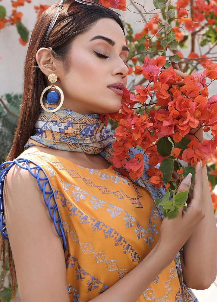 Faha By Khas Embroidered Lawn Suits Unstitched 3 Piece KHS23F KOE-1779 - Summer Collection