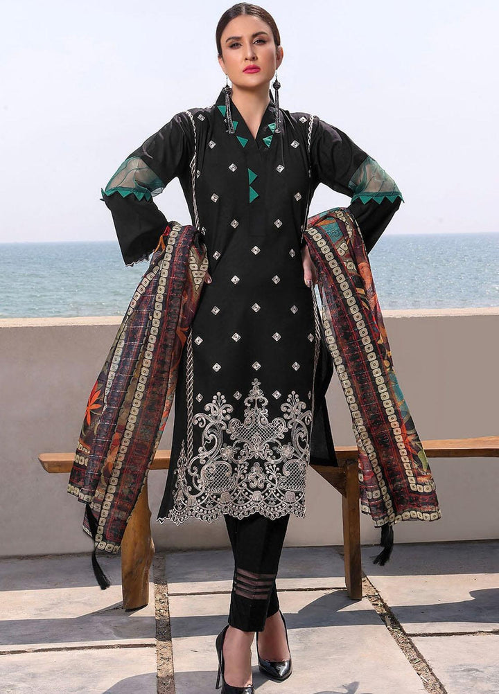 Faha By Khas Embroidered Lawn Suits Unstitched 3 Piece KHS23F KOE-1780 - Summer Collection