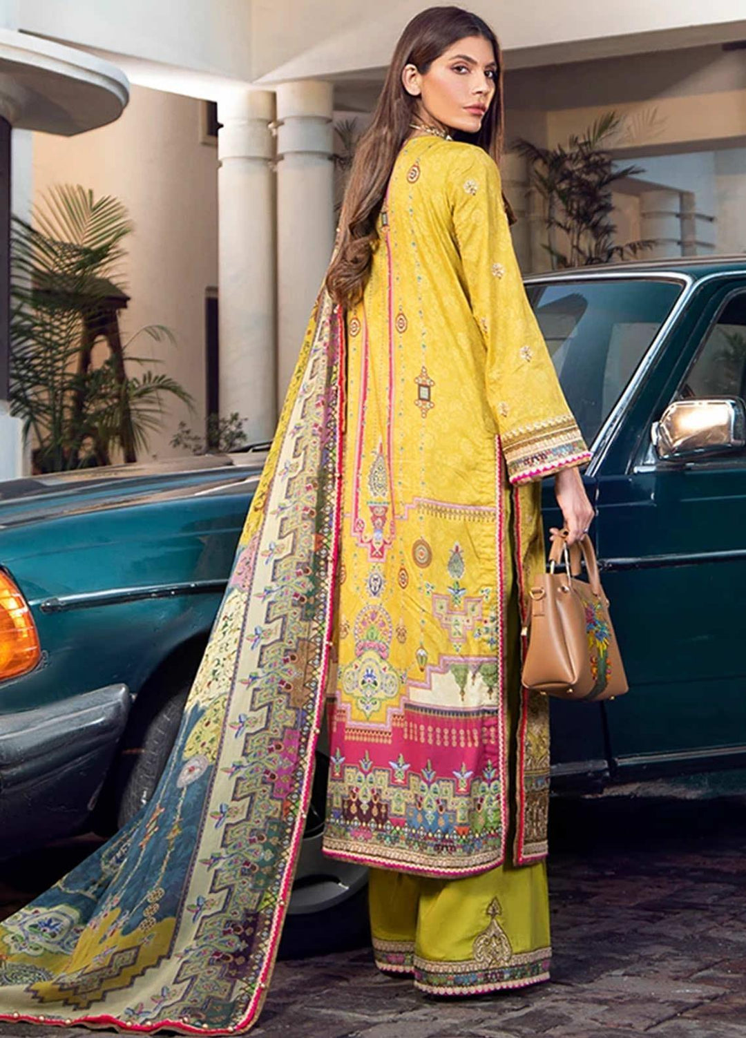Fahad Hussayn Embroidered Lawn Suits Unstitched 3 Piece FH21SE D-05 - Luxury Collection