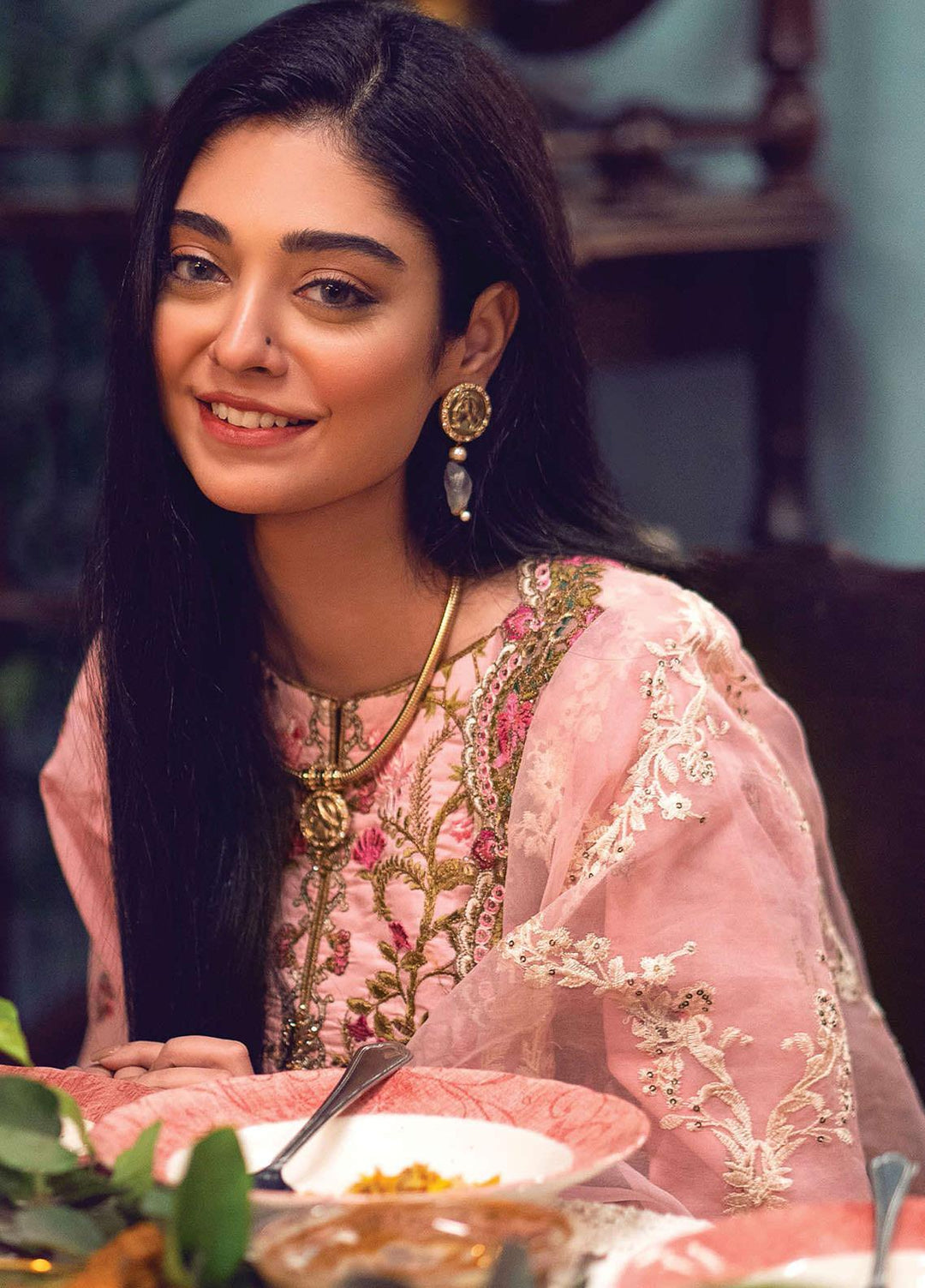 Fahad Hussayn Embroidered Lawn Suits Unstitched 3 Piece FH21SE D-10 - Luxury Collection