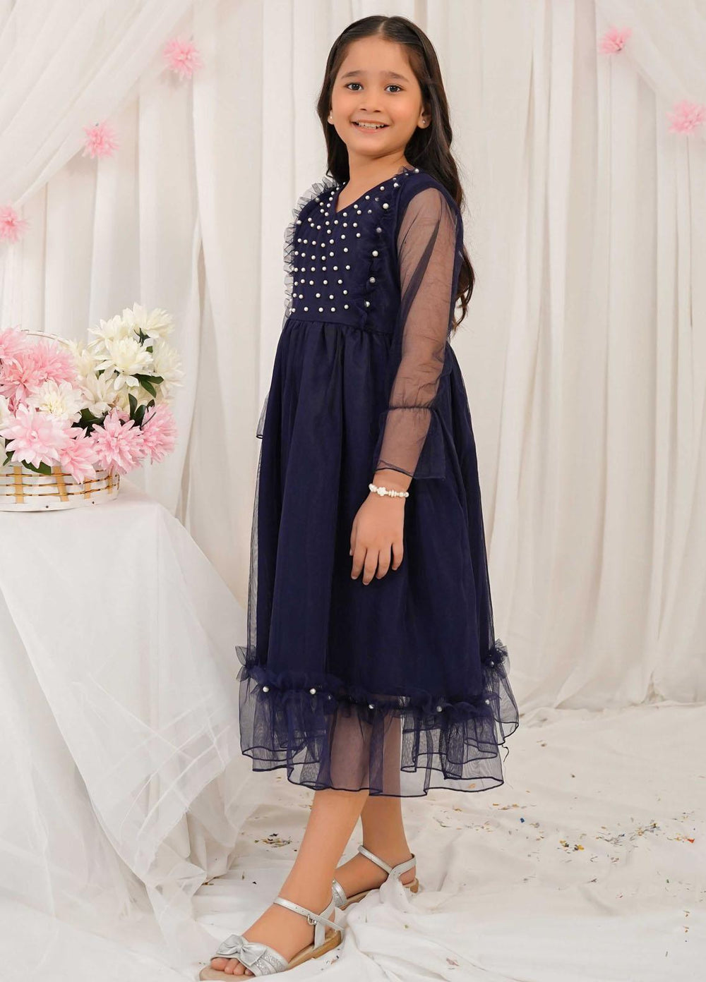 Modest Pret Fancy Net Frock Ivy