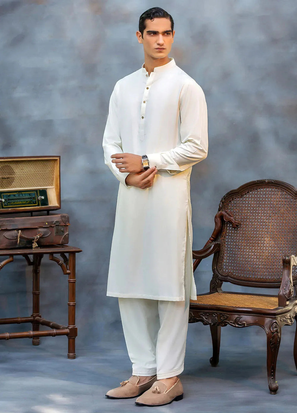 Fais Couture Karandi Fancy Mens Kameez Shalwar Taimur