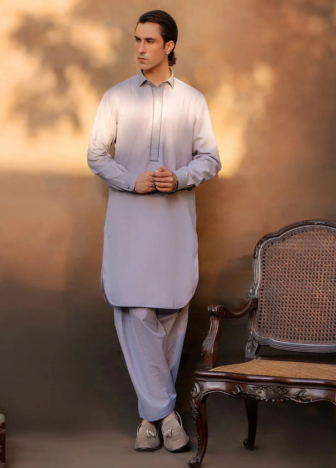 Fais Couture Khaddar Fancy Mens Kameez Shalwar Farzand