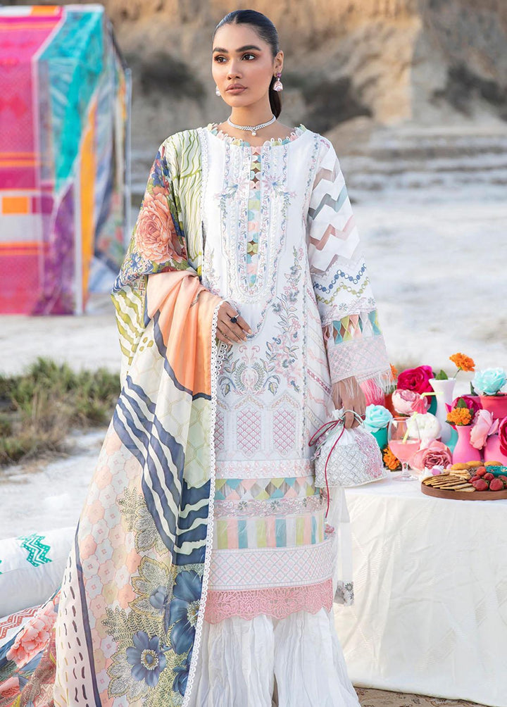 Faixa Faixal Embroidered Lawn Suits Unstitched 3 Piece FFX22L POONAM - Luxury Collection