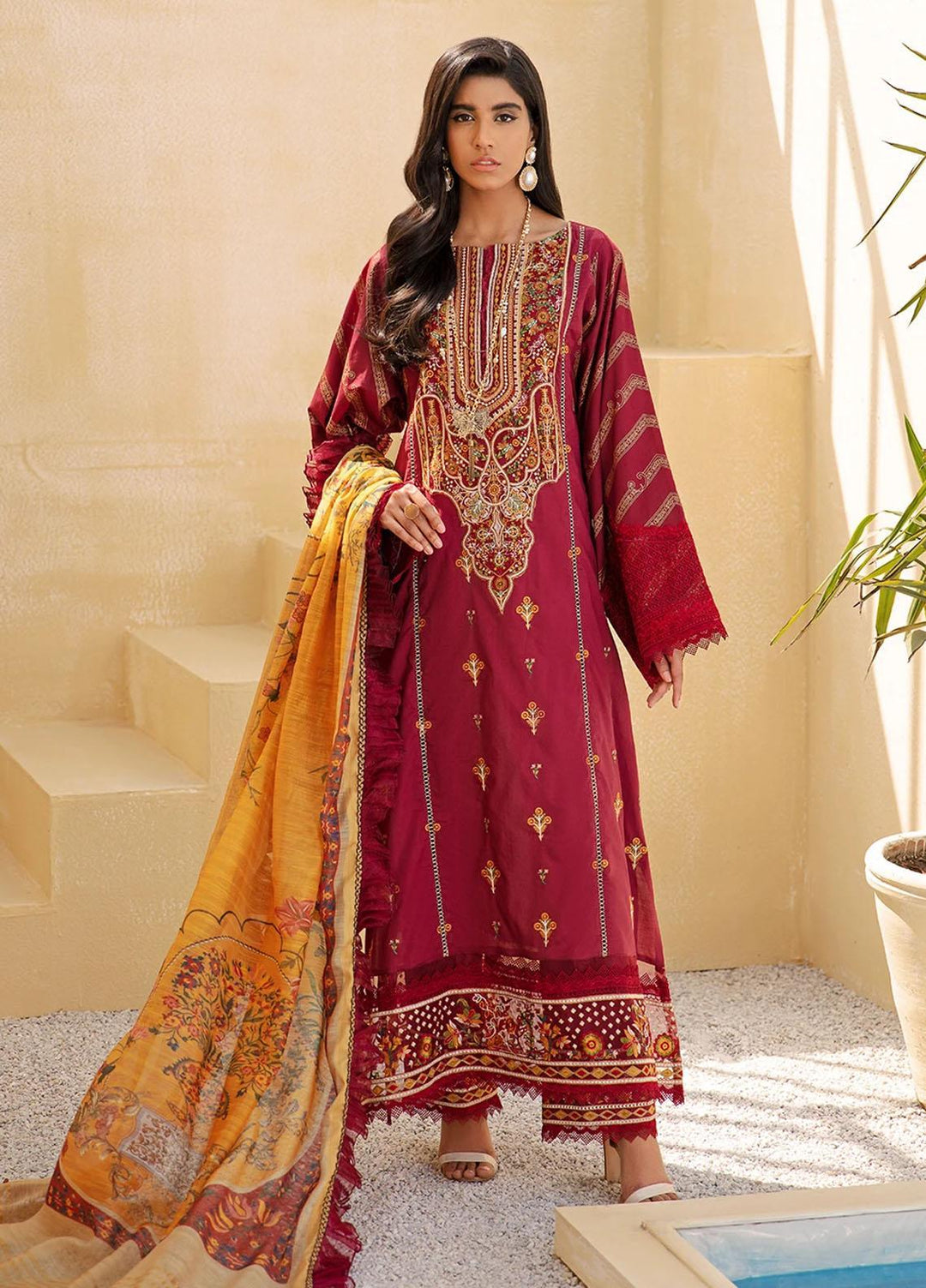 Faixa Faixal By Ittehad Textiles Embroidered Lawn Suits Unstitched 3 Piece ITD21FF EESHA - Summer Collection