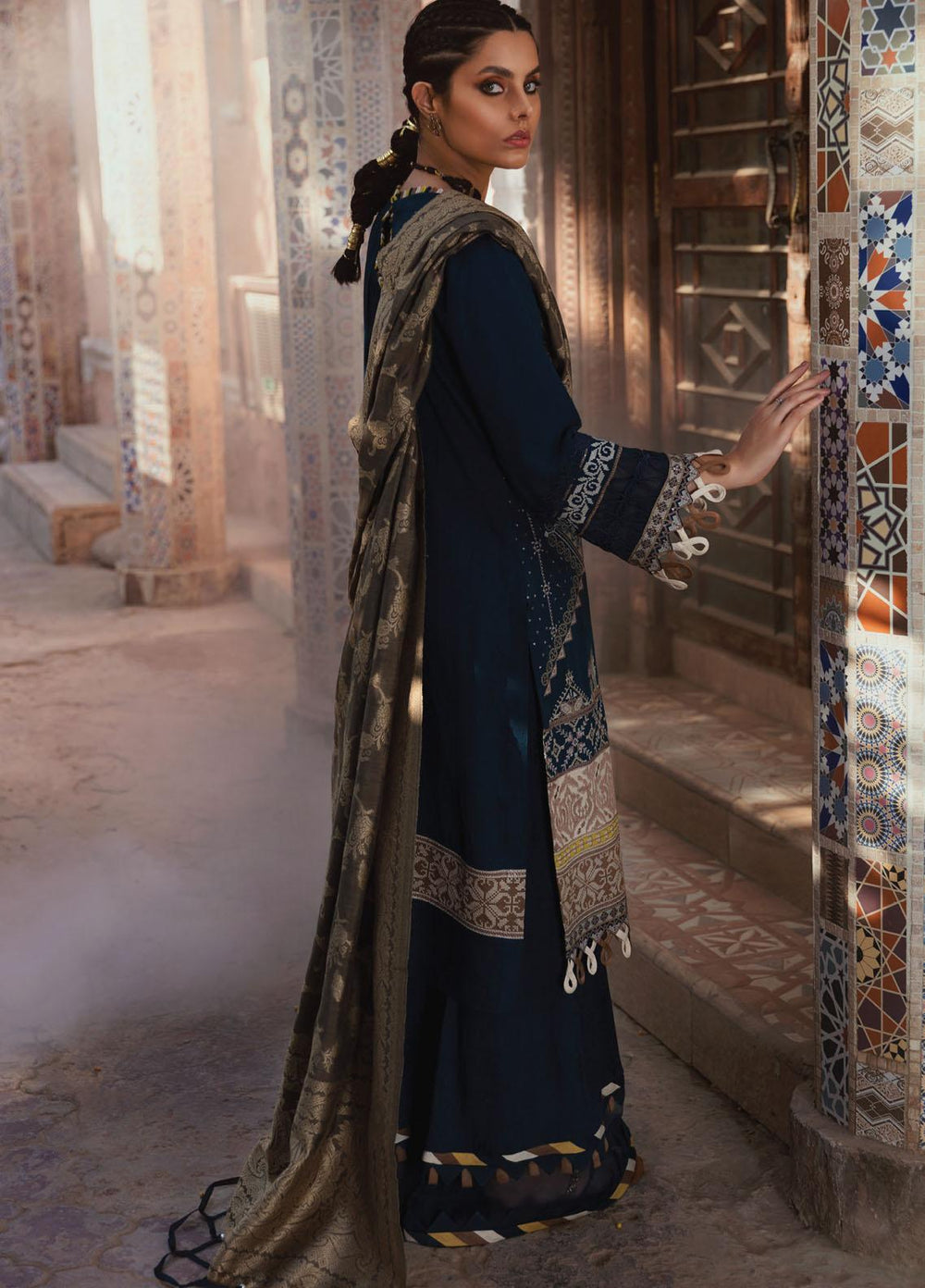 Faixa Faixal Premium by Ittehad Textiles Embroidered Cottel Suits Unstitched 3 Piece IT21FXP D-07 ZEB - Winter Collection