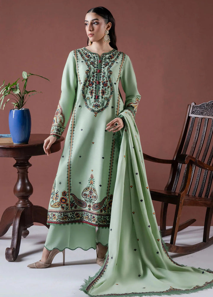Faiza Faisal Embroidered Karandi Suit Unstitched 3 Piece FFX24EW D-02 Defne - Winter Collection