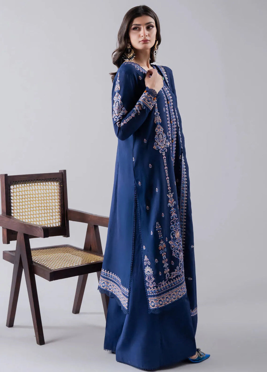 Faiza Faisal Embroidered Karandi Suit Unstitched 3 Piece FFX24EW D-06 Naila - Winter Collection