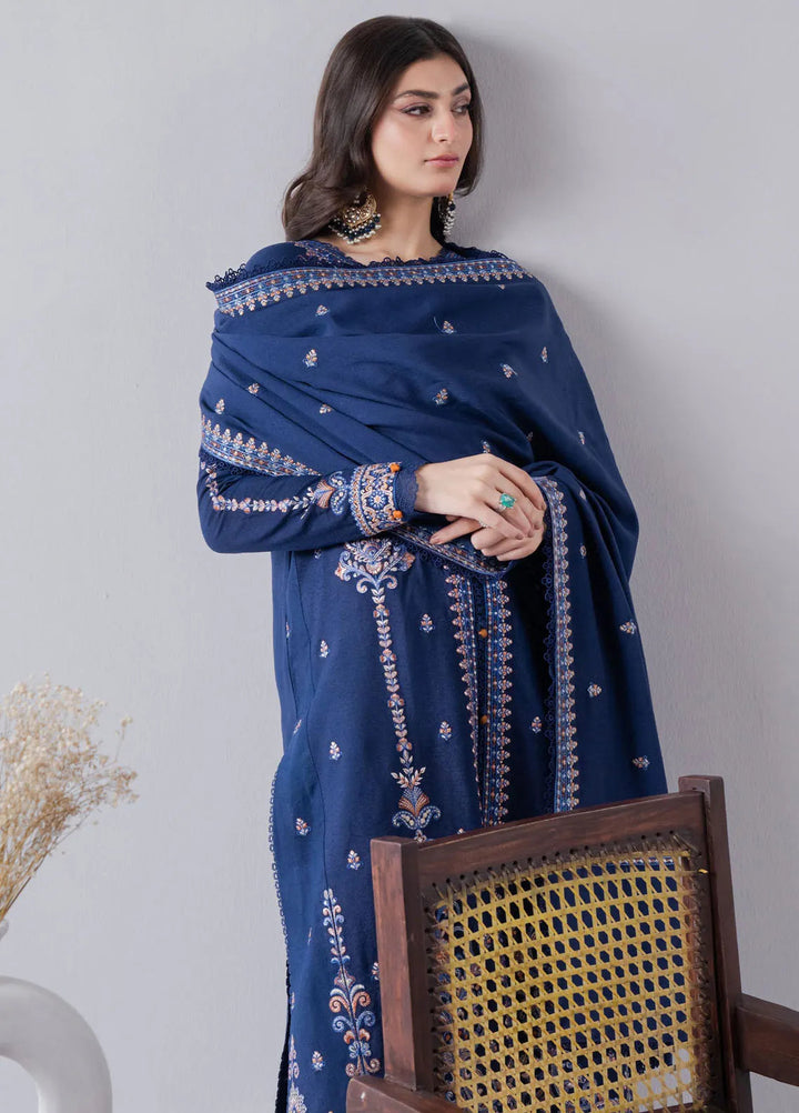 Faiza Faisal Embroidered Karandi Suit Unstitched 3 Piece FFX24EW D-06 Naila - Winter Collection