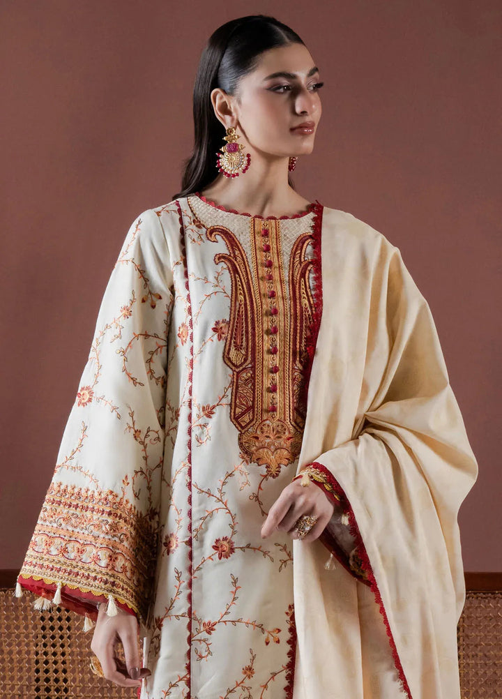 Faiza Faisal Embroidered Khaddar Suit Unstitched 3 Piece FFX24EW D-03 Ada - Winter Collection