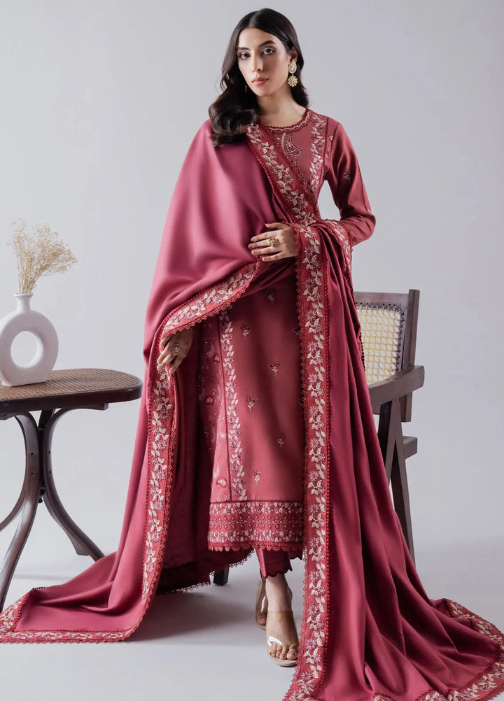 Faiza Faisal Embroidered Khaddar Suit Unstitched 3 Piece FFX24EW D-07 Samar - Winter Collection