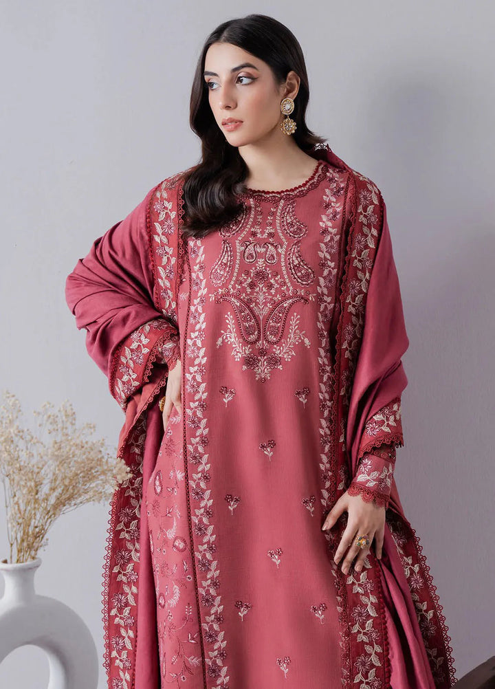 Faiza Faisal Embroidered Khaddar Suit Unstitched 3 Piece FFX24EW D-07 Samar - Winter Collection