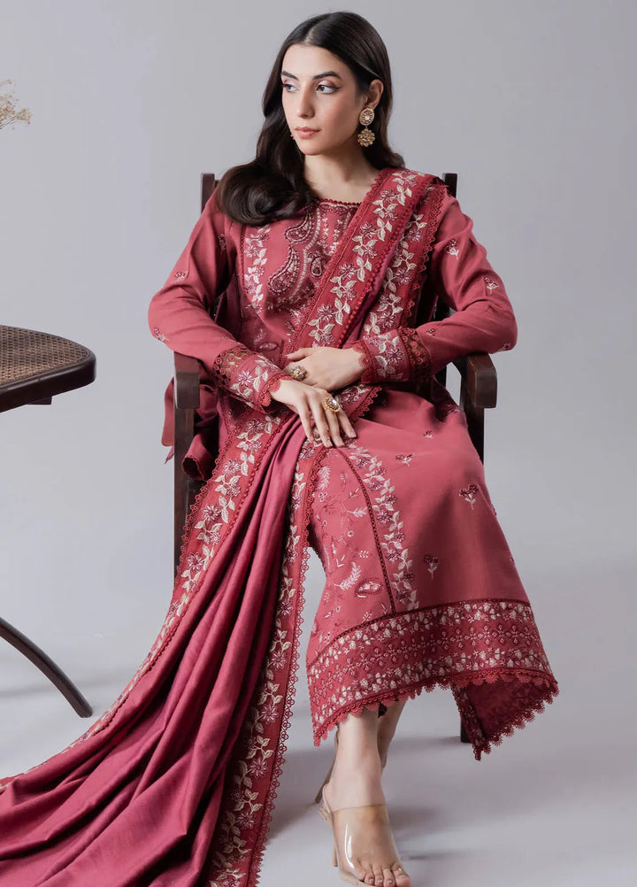 Faiza Faisal Embroidered Khaddar Suit Unstitched 3 Piece FFX24EW D-07 Samar - Winter Collection