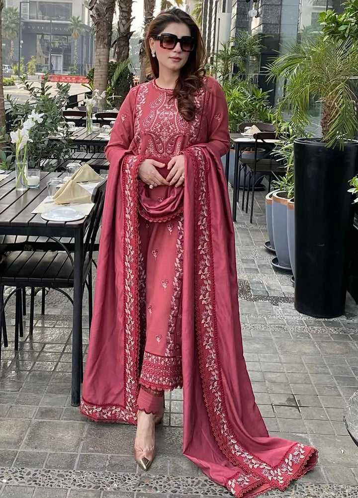 Faiza Faisal Embroidered Khaddar Suit Unstitched 3 Piece FFX24EW D-07 Samar - Winter Collection