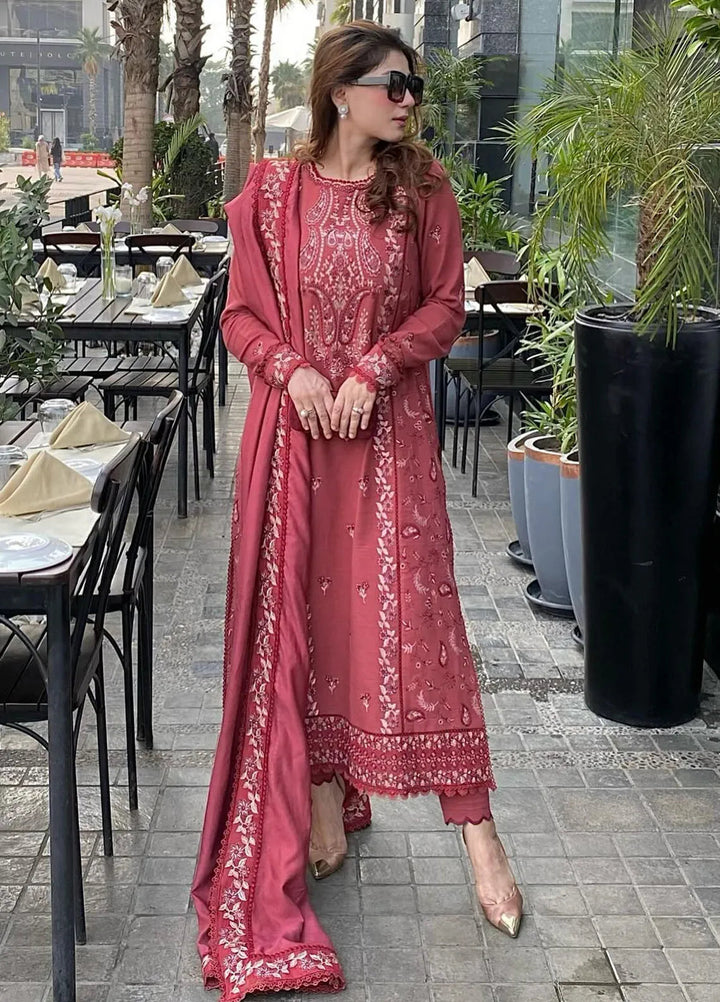 Faiza Faisal Embroidered Khaddar Suit Unstitched 3 Piece FFX24EW D-07 Samar - Winter Collection