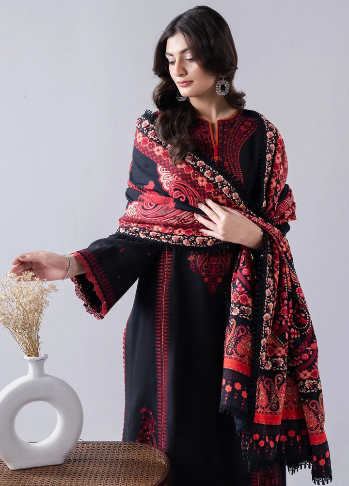 Faiza Faisal Embroidered Khaddar Suit Unstitched 3 Piece FFX24EW D-08 Zareen - Winter Collection