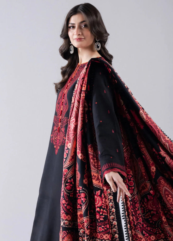 Faiza Faisal Embroidered Khaddar Suit Unstitched 3 Piece FFX24EW D-08 Zareen - Winter Collection
