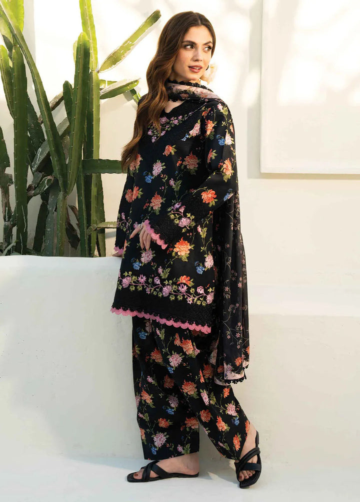 Faiza Faisal Embroidered Lawn Suits Unstitched 3 Piece FFX25P Eabah - Summer Collection