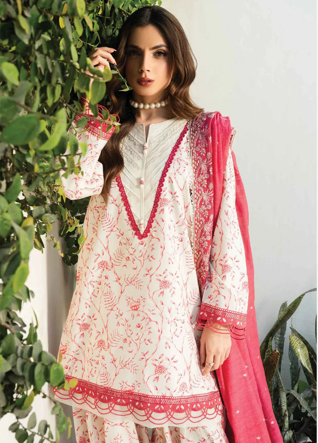 Faiza Faisal Embroidered Lawn Suits Unstitched 3 Piece FFX25P Ines - Summer Collection
