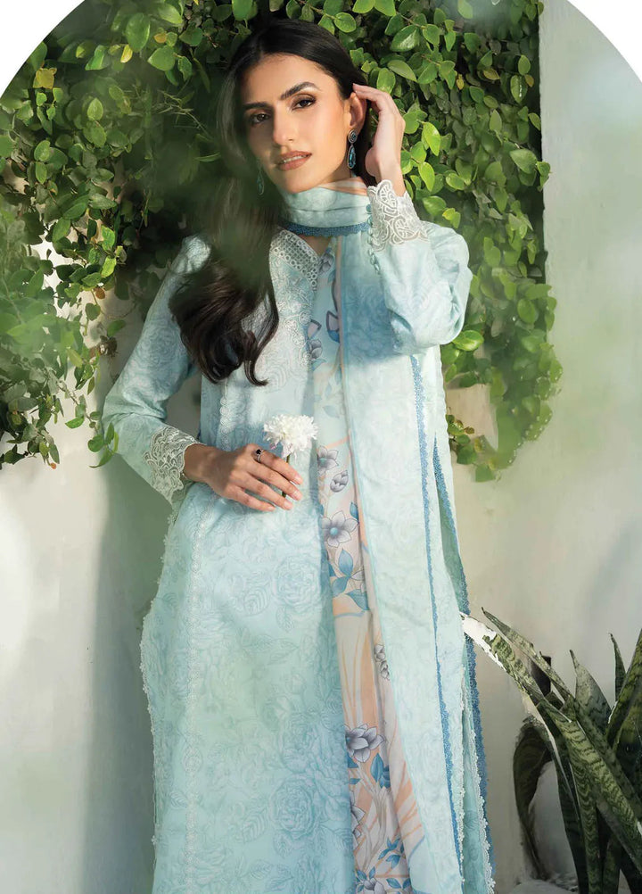 Faiza Faisal Embroidered Lawn Suits Unstitched 3 Piece FFX25P Jose - Summer Collection