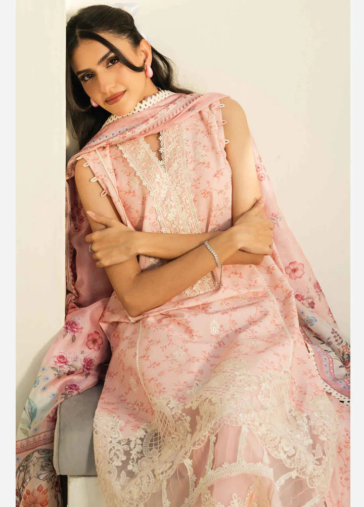 Faiza Faisal Embroidered Lawn Suits Unstitched 3 Piece FFX25P Sabine - Summer Collection