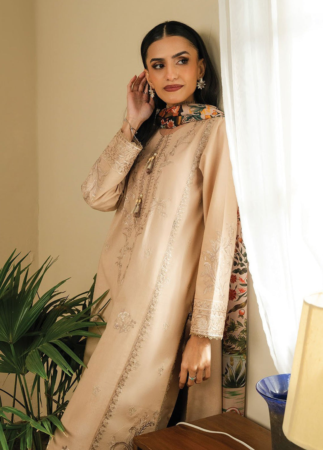 Faiza Faisal Embroidered Lawn Suits Unstitched 3 Piece FFX25SL Baha - Summer Collection