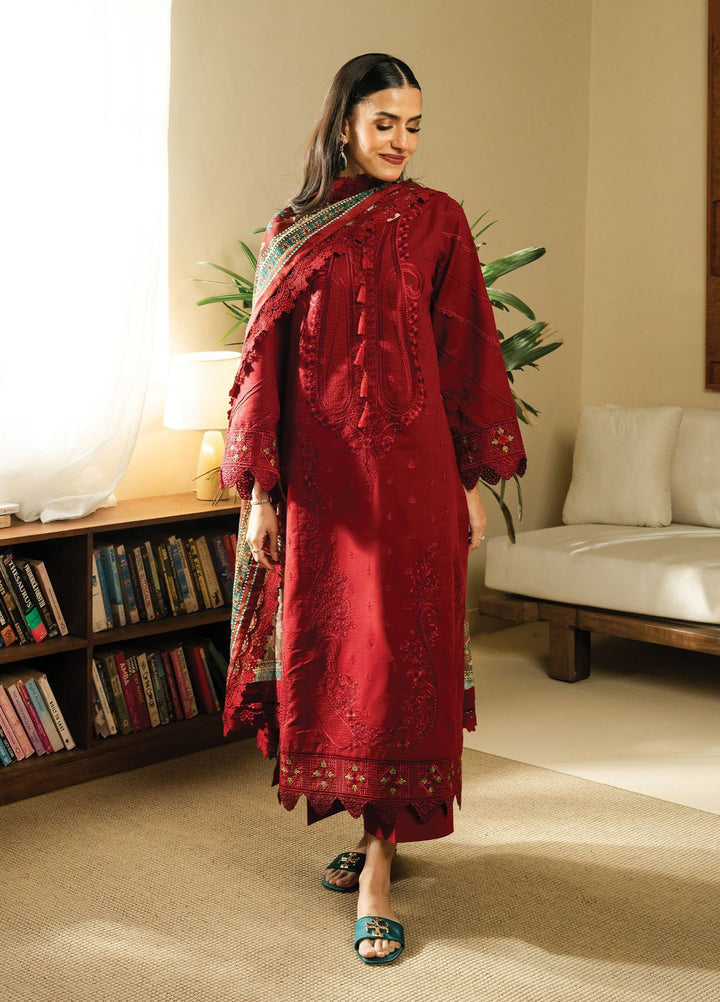 Faiza Faisal Embroidered Lawn Suits Unstitched 3 Piece FFX25SL Fresa - Summer Collection