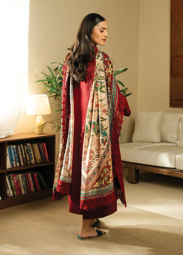 Faiza Faisal Embroidered Lawn Suits Unstitched 3 Piece FFX25SL Fresa - Summer Collection