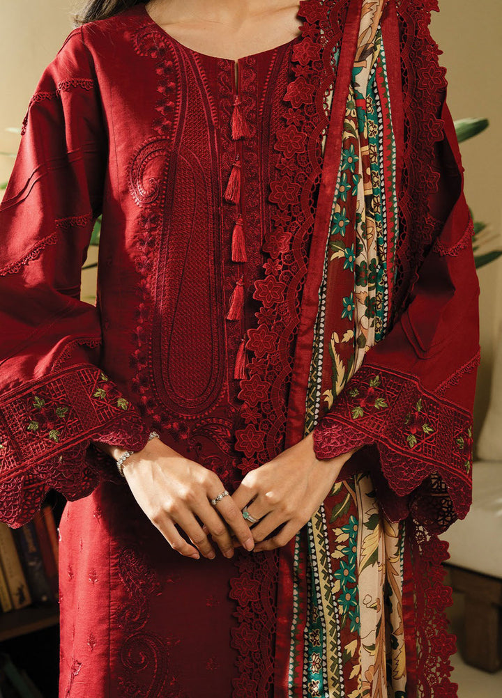 Faiza Faisal Embroidered Lawn Suits Unstitched 3 Piece FFX25SL Fresa - Summer Collection