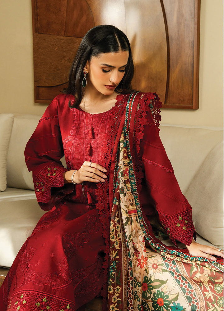 Faiza Faisal Embroidered Lawn Suits Unstitched 3 Piece FFX25SL Fresa - Summer Collection