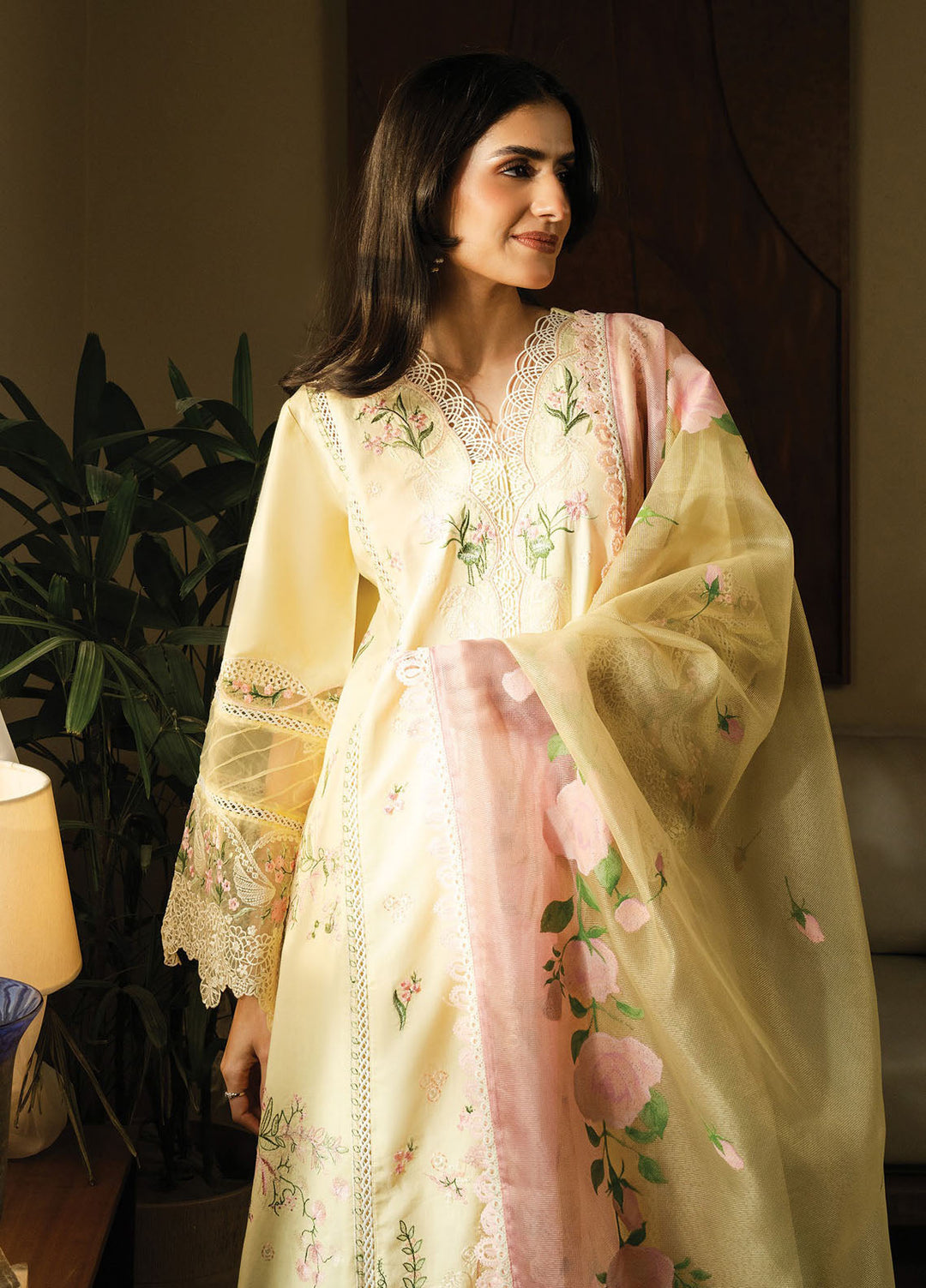 Faiza Faisal Embroidered Lawn Suits Unstitched 3 Piece FFX25SL Shelly - Summer Collection
