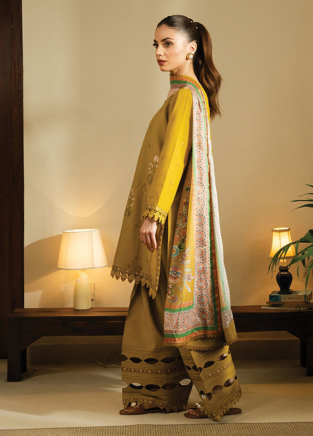 Faiza Faisal Embroidered Lawn Suits Unstitched 3 Piece FFX25SL Umara - Summer Collection