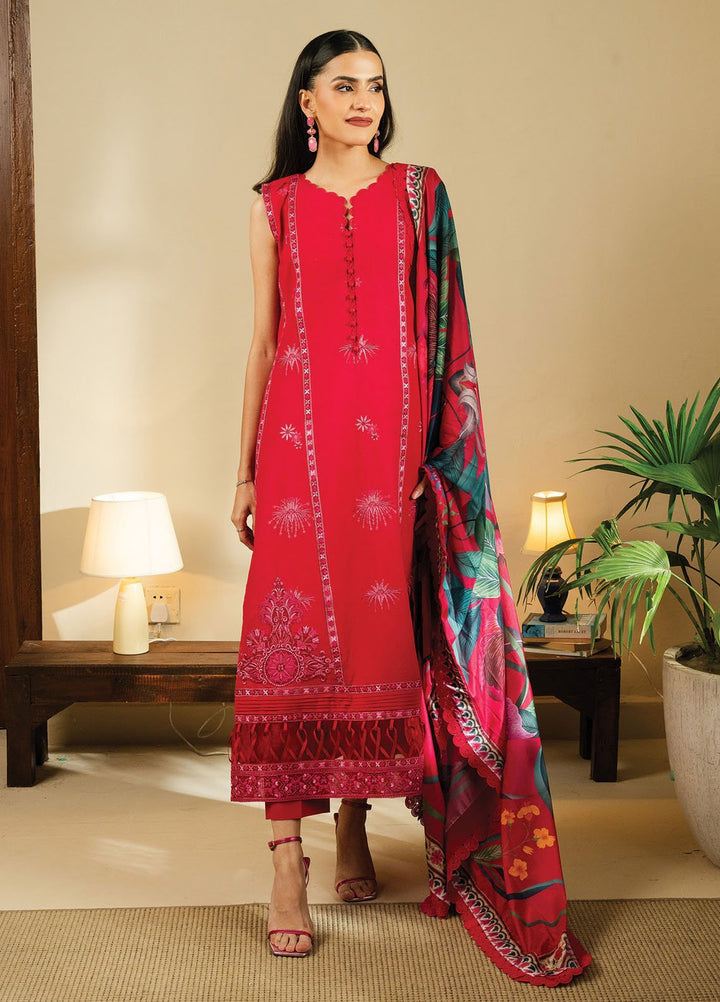 Faiza Faisal Embroidered Lawn Suits Unstitched 3 Piece FFX25SL Vena - Summer Collection