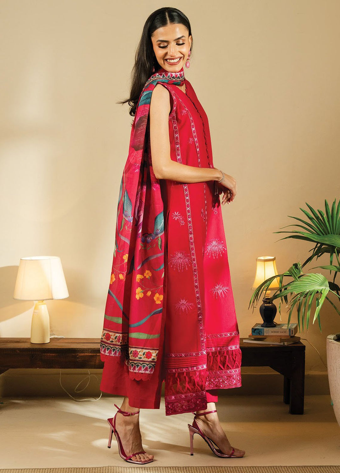 Faiza Faisal Embroidered Lawn Suits Unstitched 3 Piece FFX25SL Vena - Summer Collection