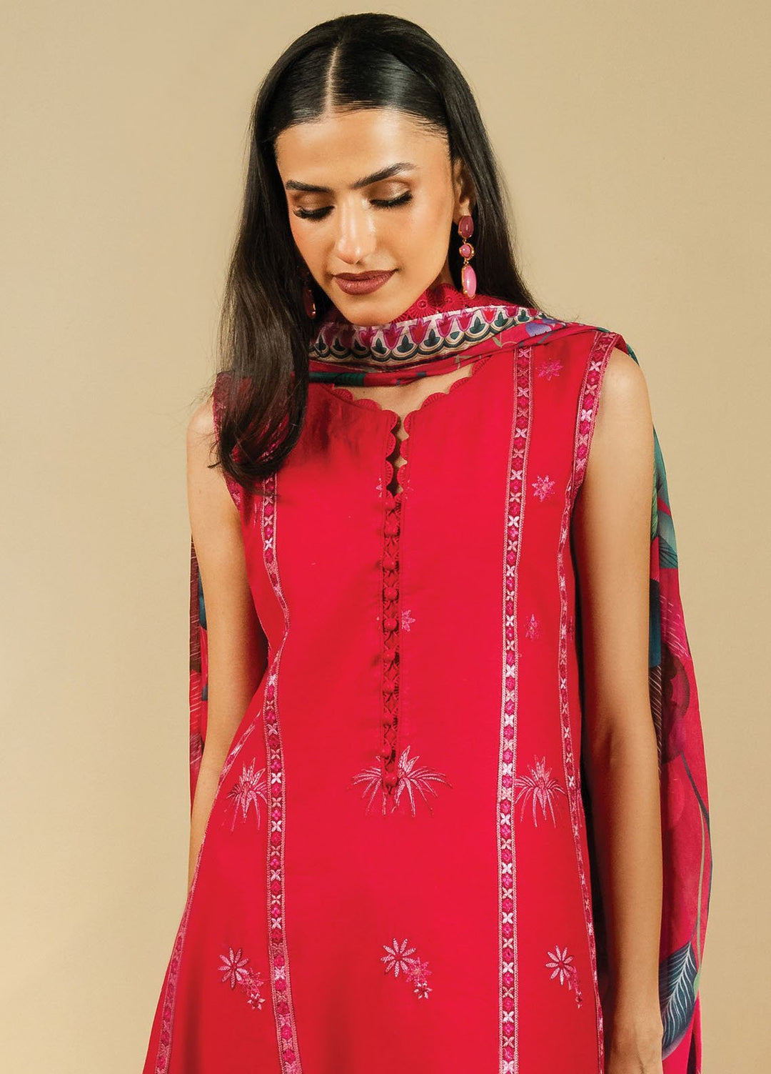 Faiza Faisal Embroidered Lawn Suits Unstitched 3 Piece FFX25SL Vena - Summer Collection