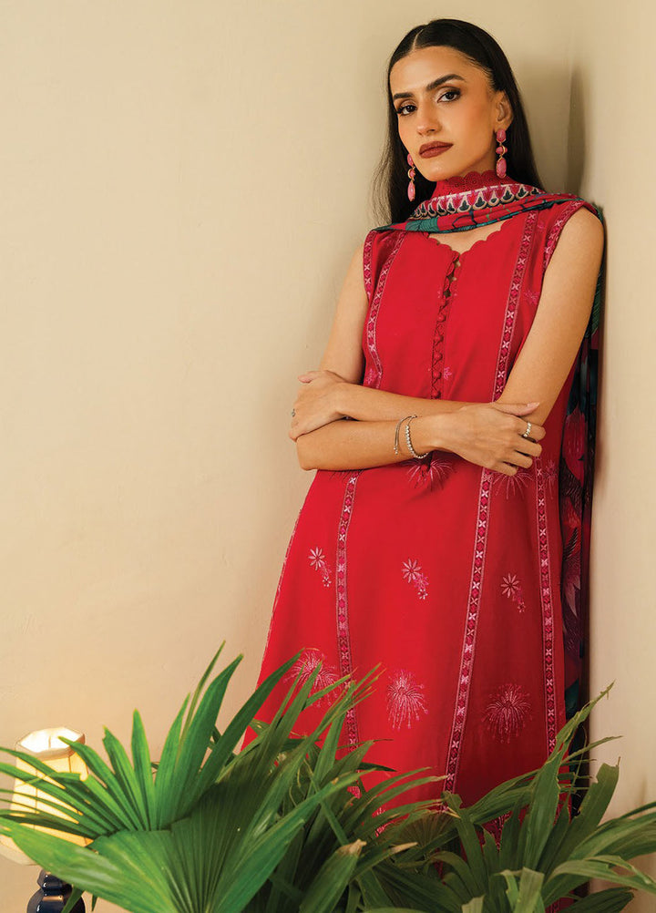 Faiza Faisal Embroidered Lawn Suits Unstitched 3 Piece FFX25SL Vena - Summer Collection