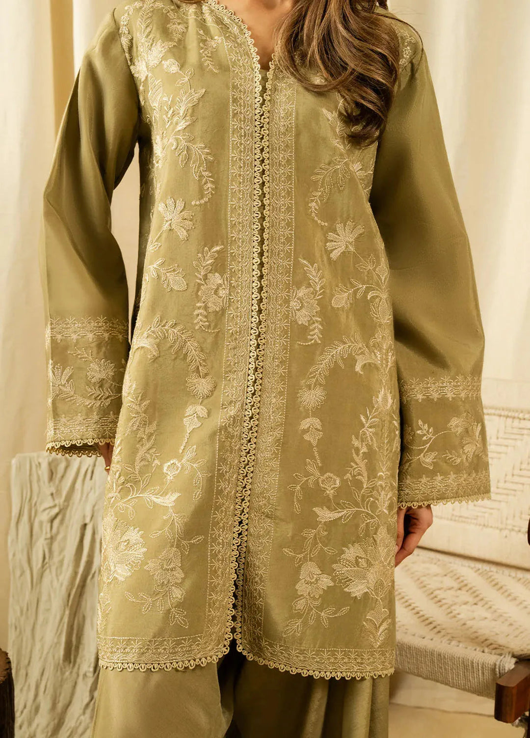 Faiza Faisal Pret Embroidered Lawn 2 Piece Suit Faria
