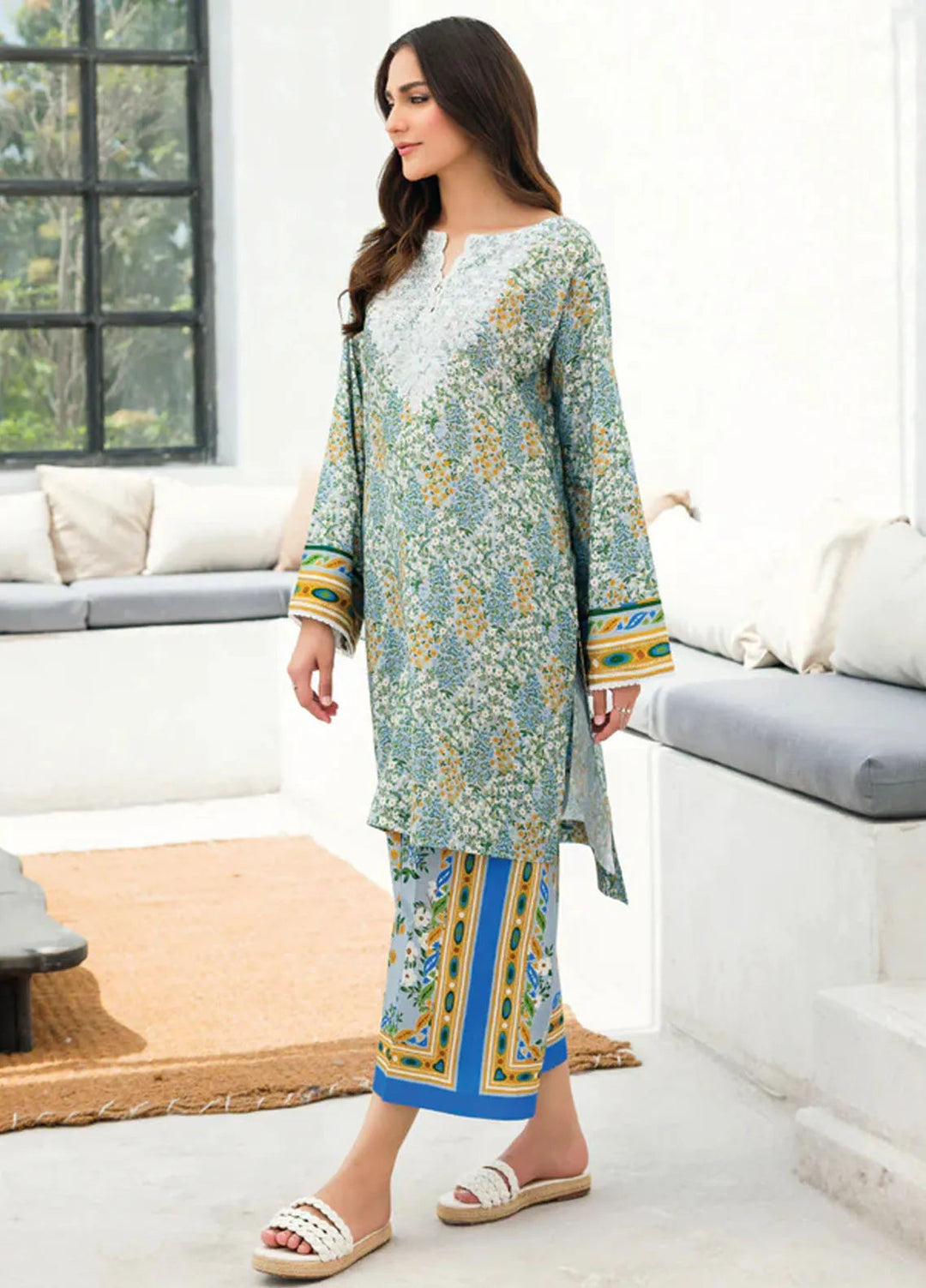 Faiza Faisal Pret Embroidered Silk 2 Piece Suit Ilona
