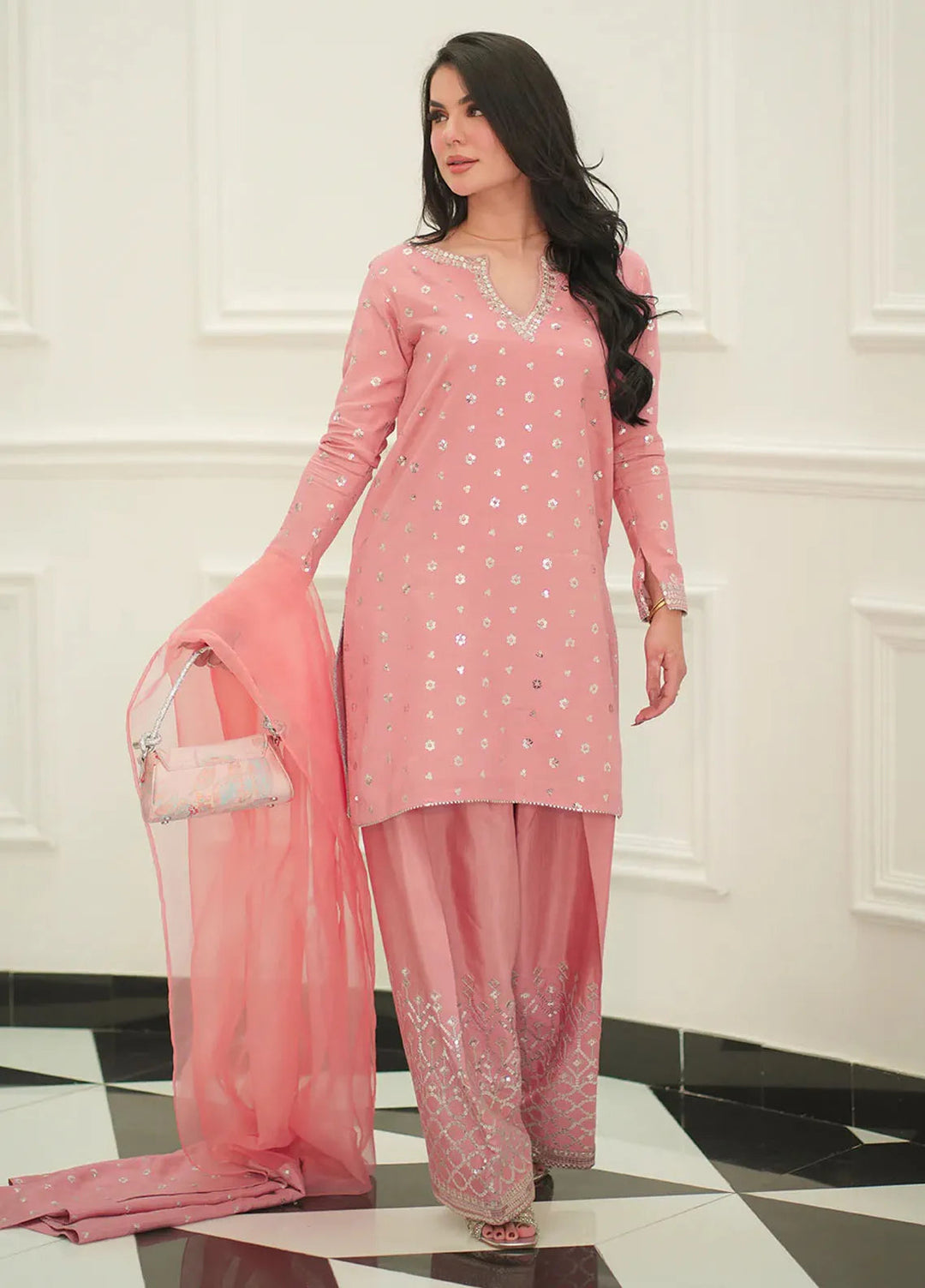 Faiza Faisal Pret Festive Raw Silk 3 Piece Suit Fariha